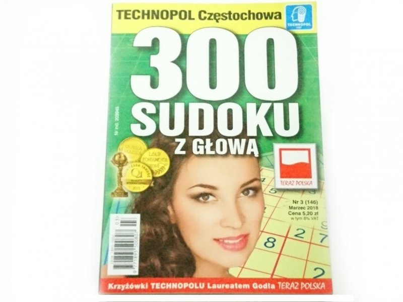 300 SUDOKU Z GŁOWĄ NR 3 (146) MARZEC 2018