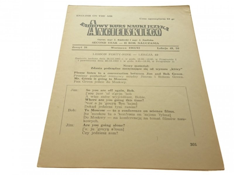 RADIOWY KURS NAUKI JĘZYKA ANGIELSKIEGO 26 II ROK
