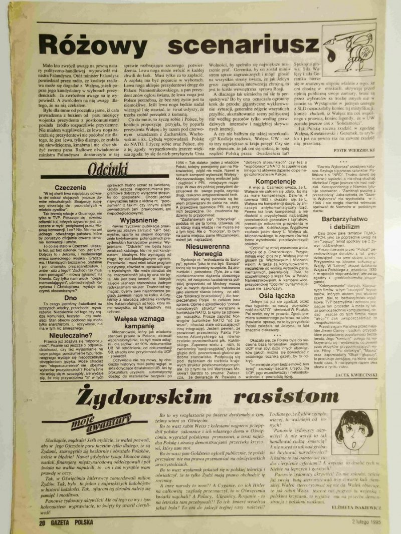 GAZETA POLSKA TYGODNIK NR 5 (81) 2 LUTEGO 1995 r.