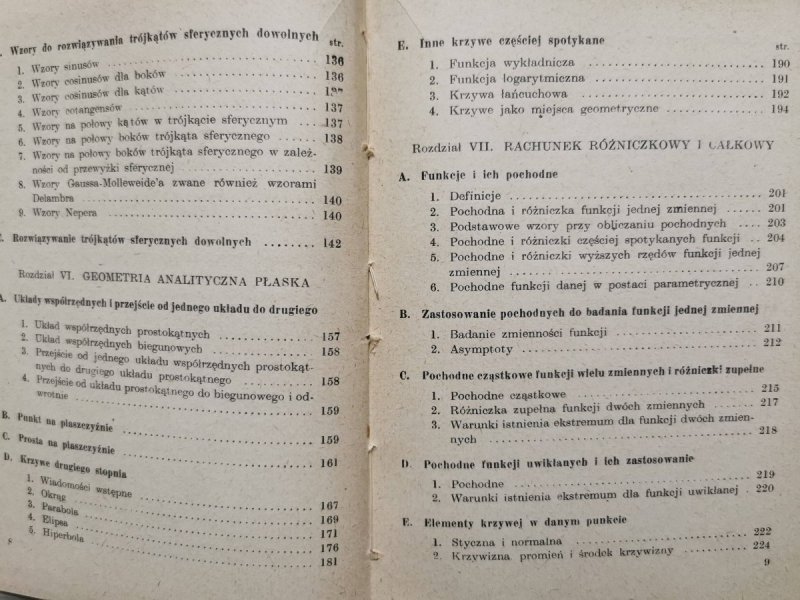 MATEMATYKA. WZORY, DEFINICJE I TABLICE - Królikowski, Steckiewicz 1959
