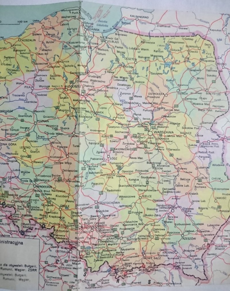POLSKA - MAPA ADMINISTRACYJNA 