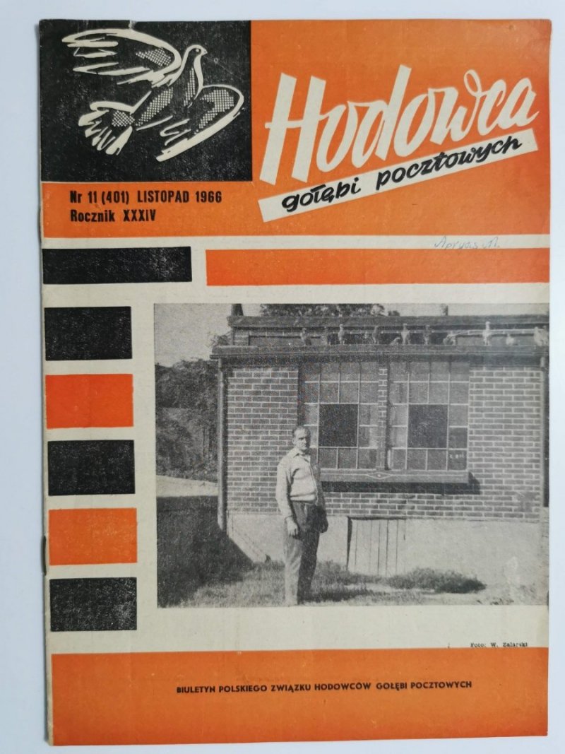 HODOWCA GOŁĘBI POCZTOWYCH NR 11  1966