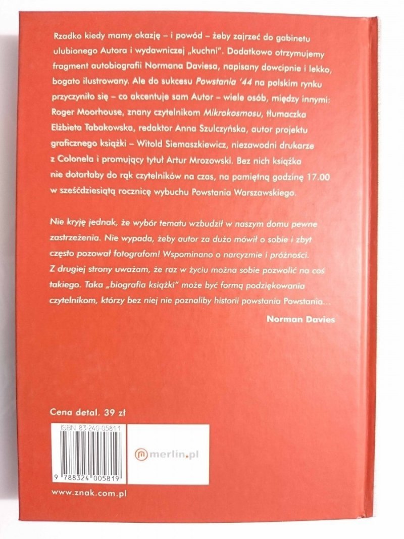 JAK POWSTAŁO POWSTANIE '44 - Norman Davies 2005