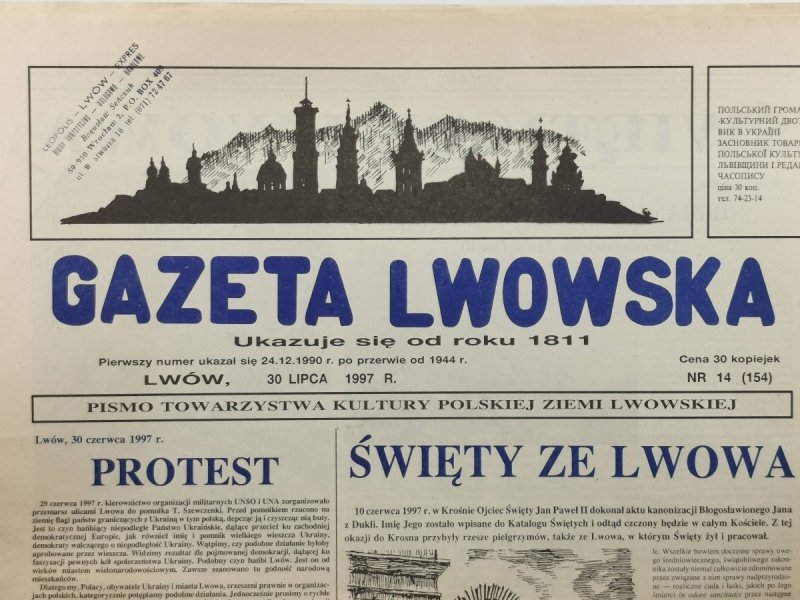 GAZETA LWOWSKA NR 14 (154) 1997