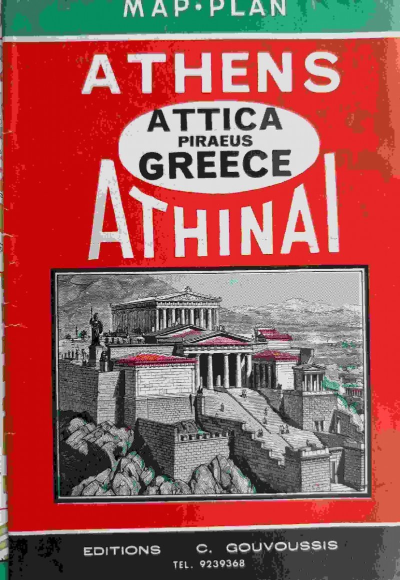 ATHENS MAP PLAN ATTICA PIRAEUS GREECE ATHINAL