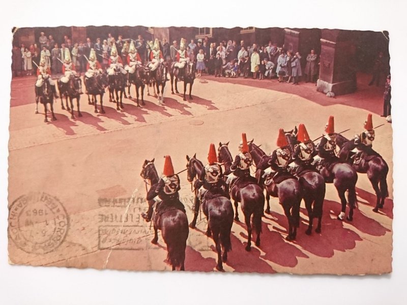 CHANGING THE GUARD. HORSEGUARDS PARADE, LONDON