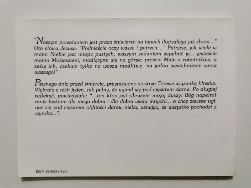 TAJEMNICA MIŁOŚCI TERESY MARTIN - Don Angelo Albani 1996