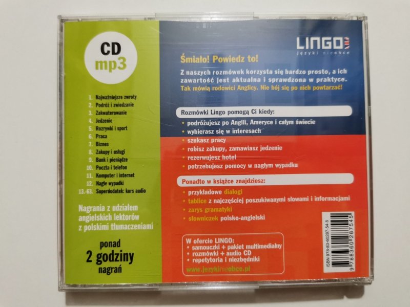 CD.LINGO POWIEDZ TO! ANGIELSKI ROZMÓWKI ZE SŁOWNICZKIEM