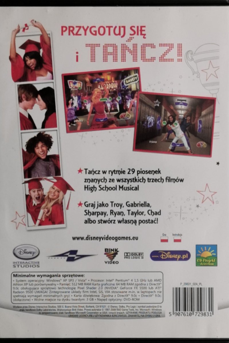 DVD. HIGH SCHOOL MUSICAL 3 DANCE GRA KOMPUTEROWA