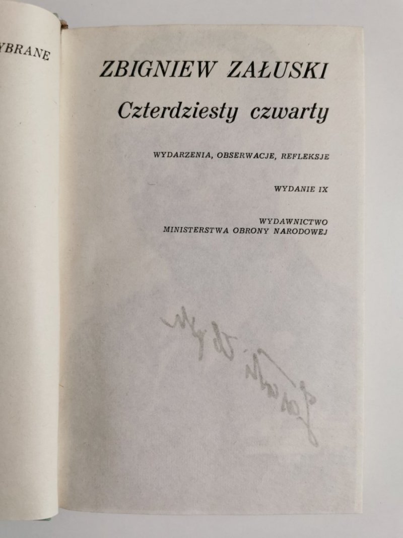 CZTERDZIESTY CZWARTY - Zbigniew Załuski 1979