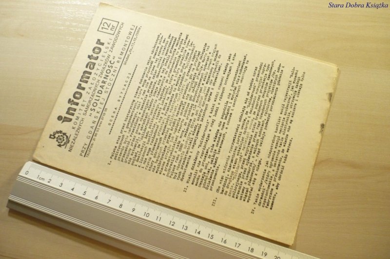 INFORMATOR. KOMIET ZAŁOŻYCIELSKI NIEZALEŻNYCH 12
