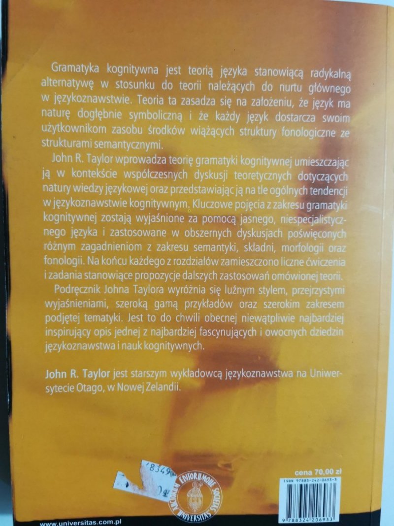 Gramatyka Kognitywna – John R. Taylor