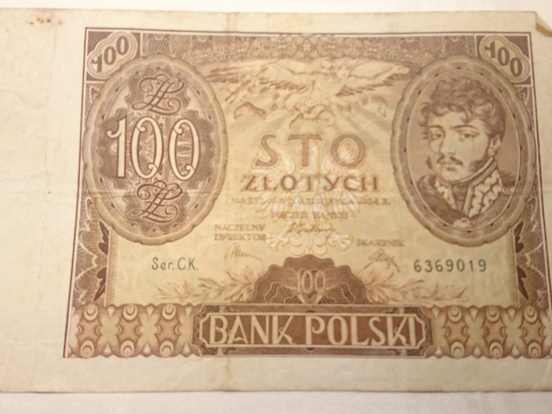 BANKNOT 100 ZŁOTYCH 6369019