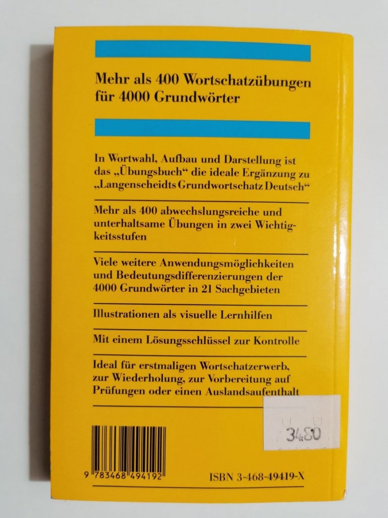 LANGENSCHEIDT GRUNDWORTSCHATZ DEUTSCH UBUNGSBUCH 1991