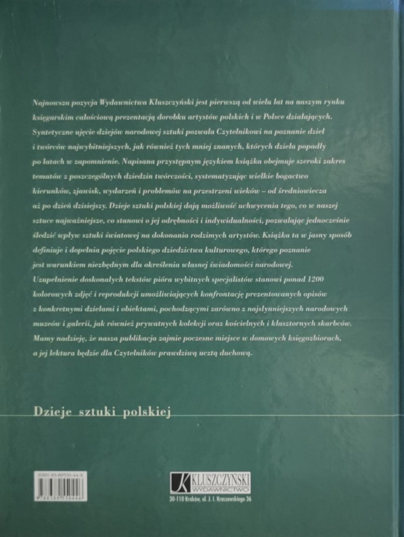 DZIEJE SZTUKI POLSKIEJ - R. Marcinek
