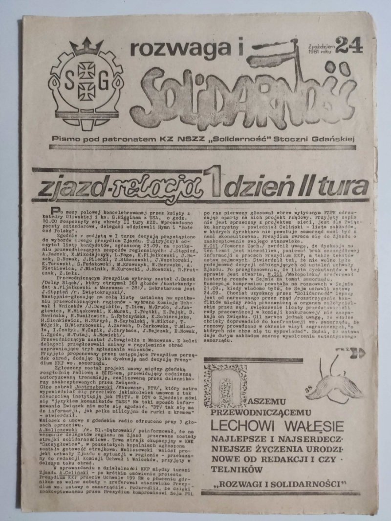 ROZWAGA I SOLIDARNOŚĆ NR 24 – 02.10.1981