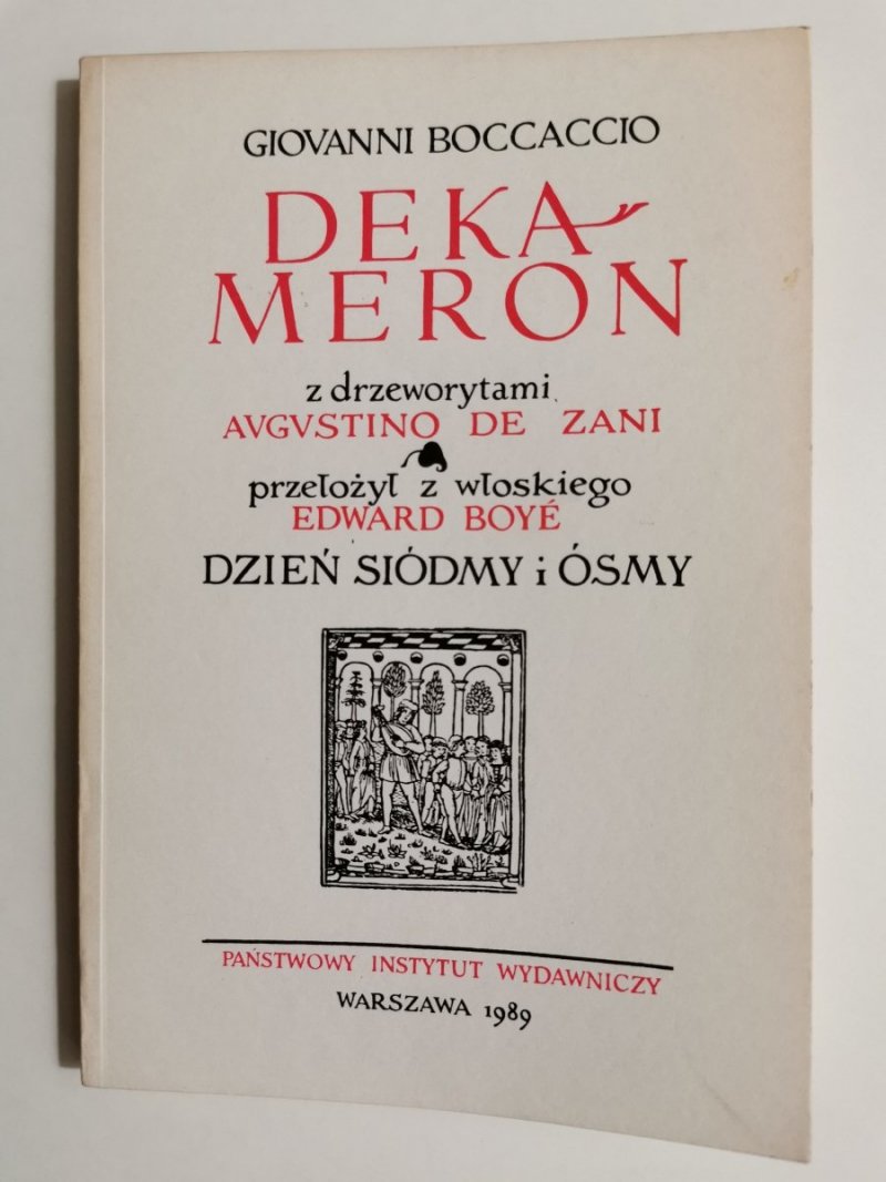 DEKAMERON. DZIEŃ SIÓDMY I ÓSMY - Giovanni Boccaccio 1989