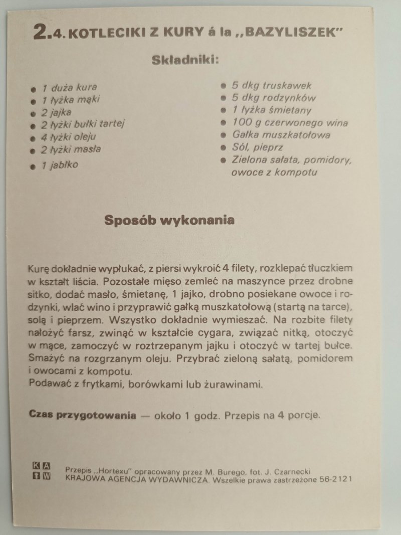 KOTLECIK Z KURY A LA BAZYLISZEK