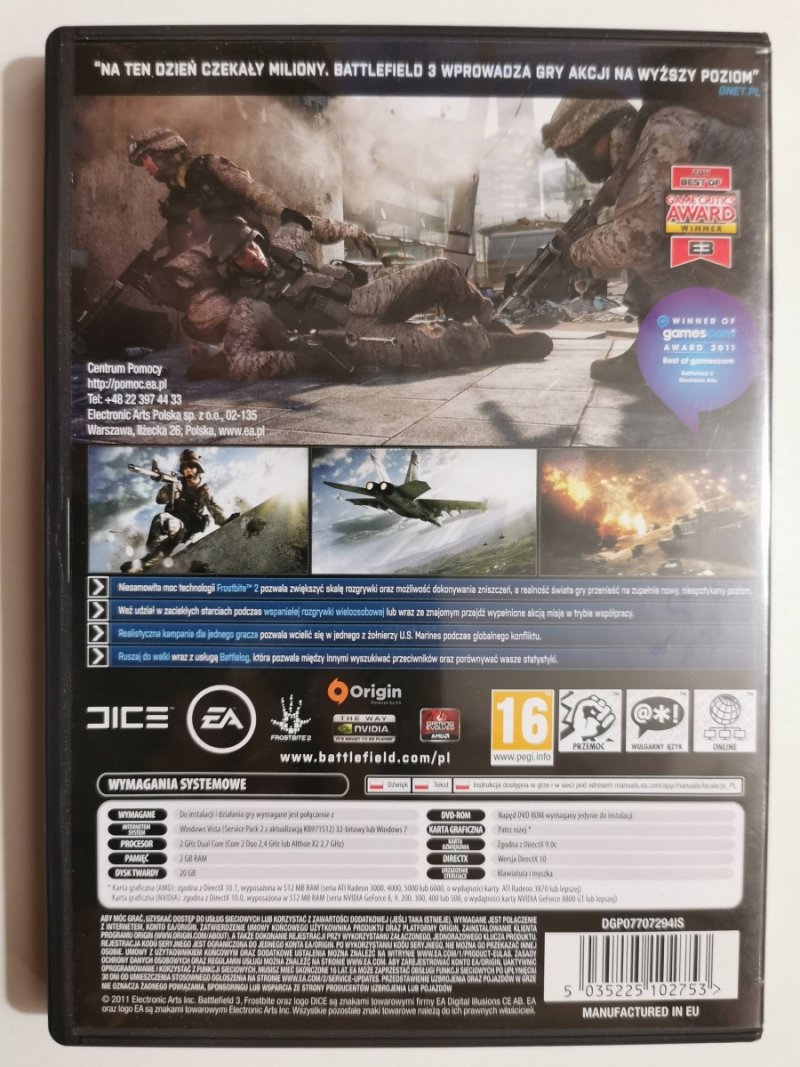 PC DVD-ROM BATTLEFIELD 3