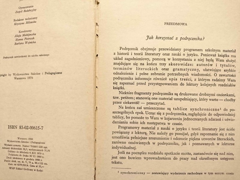 PIŚMIENNICTWO POLSKIE OD ŚREDNIOWIECZA DO OŚWIECENIA 1980
