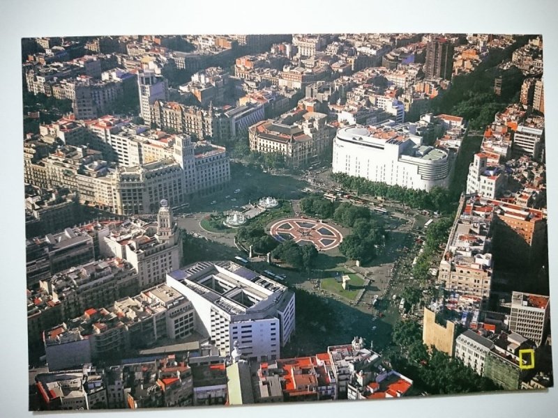 BARCELONA. CATALUŃA SQUARE AERIAL VIEW