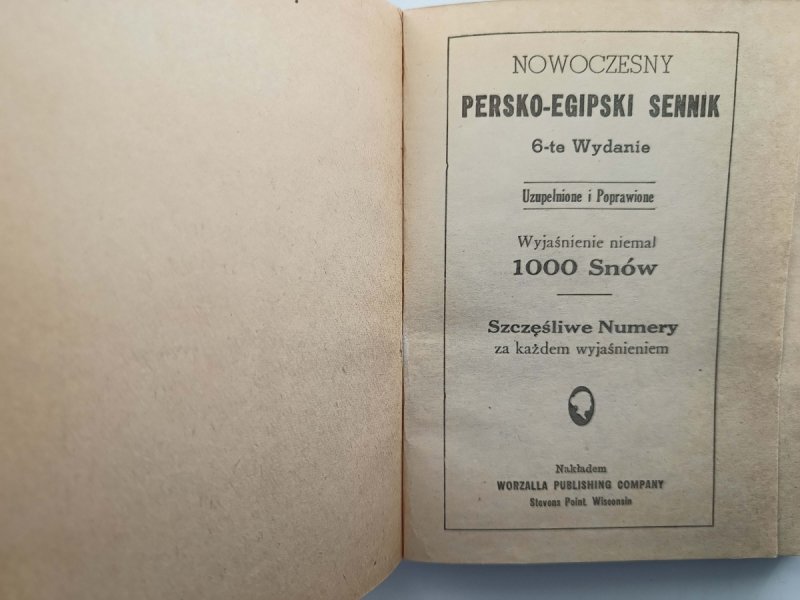 NOWOCZESNY PERSKO-EGIPSKI SENNIK 