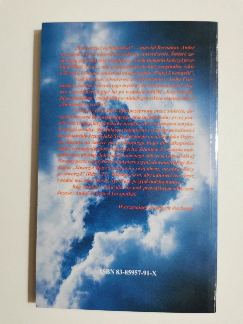 NIEDOKOŃCZONA EWANGELIA - Andre Frossard 1996