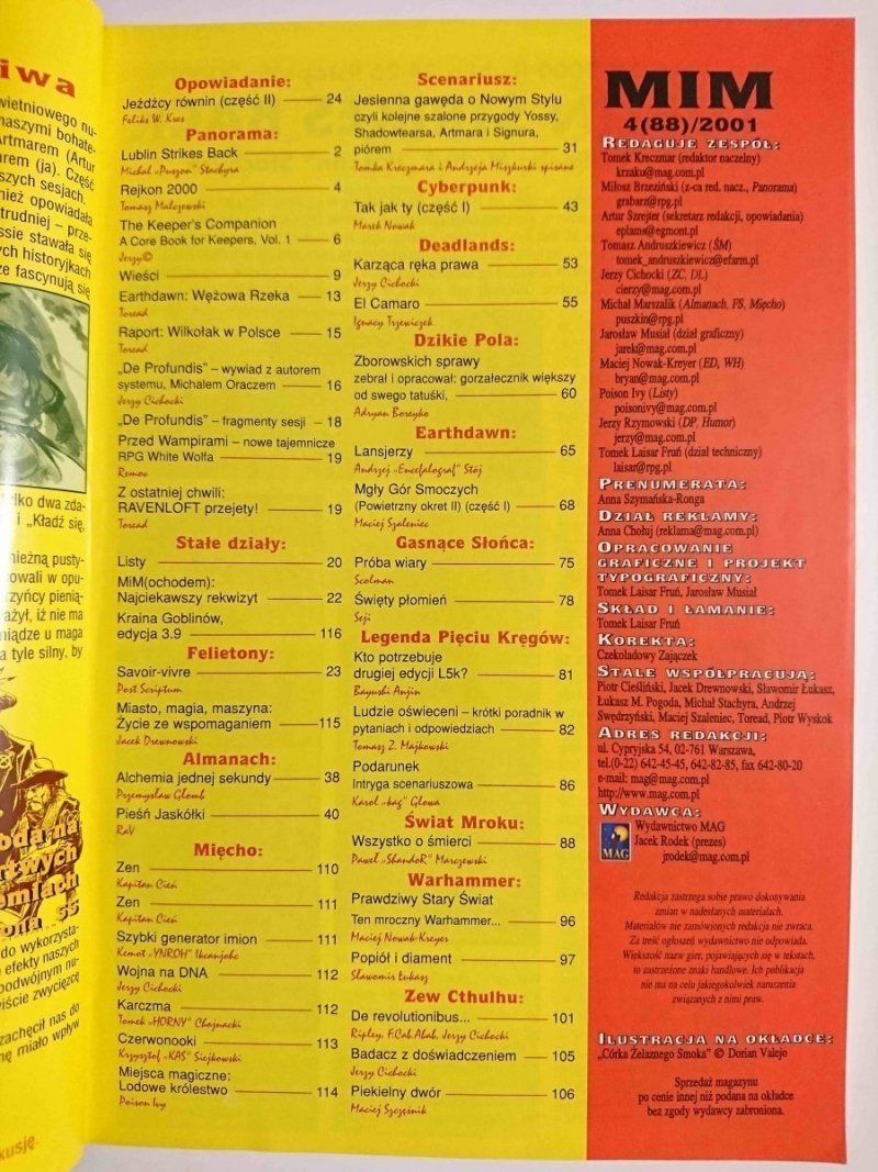 MiM MAGIA I MIECZ 04 (88) / 2001