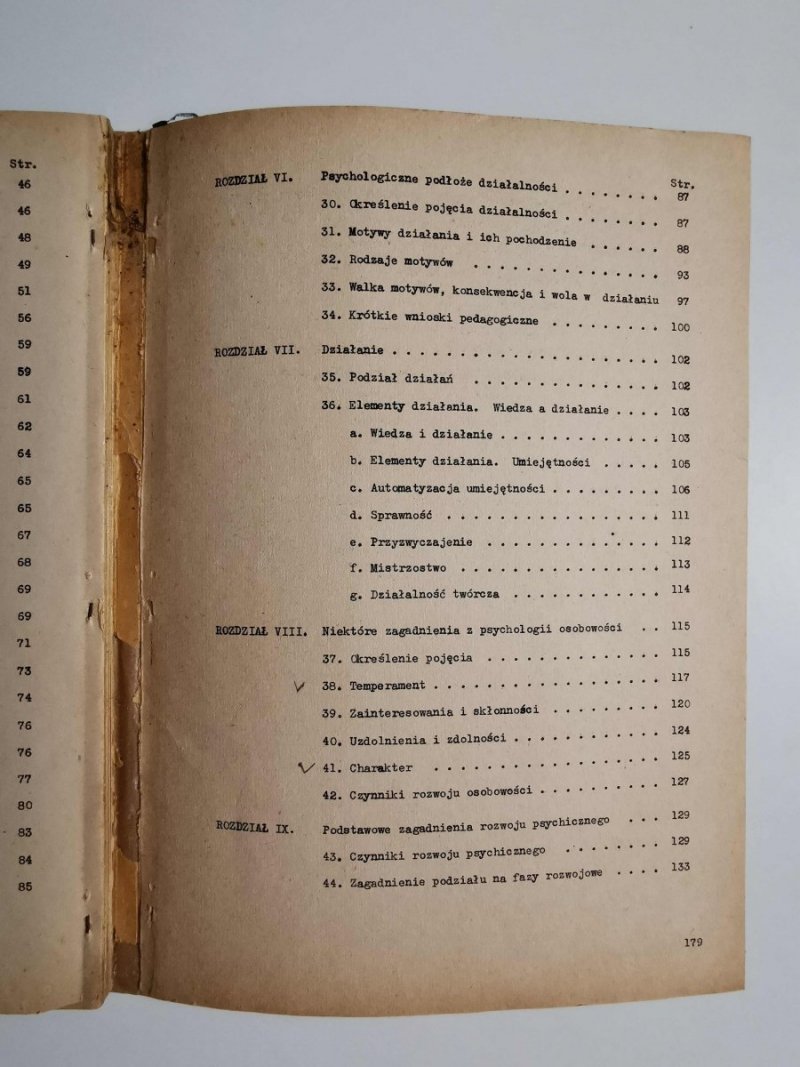 WPROWADZENIE DO NAUKI PSYCHOLOGII - Tadeusz Nowacki 1958