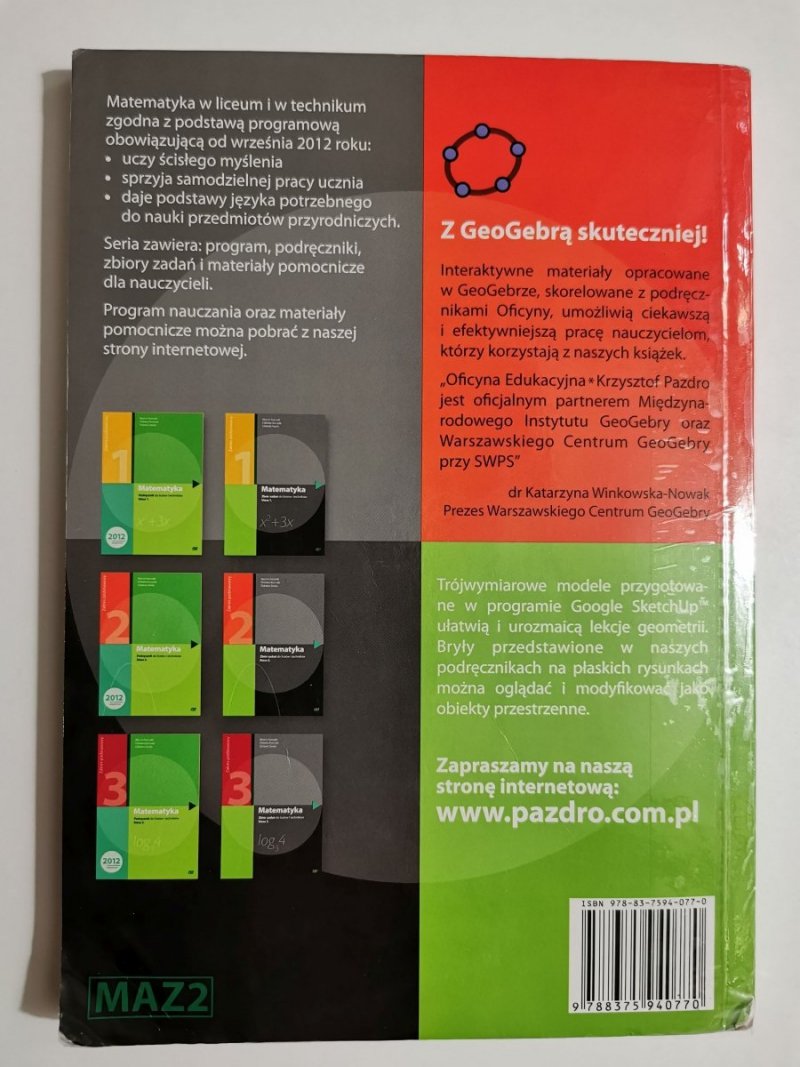 MATEMATYKA 2 ZBIÓR ZADAŃ KLASA 2 - Marcin Kurczab 2013