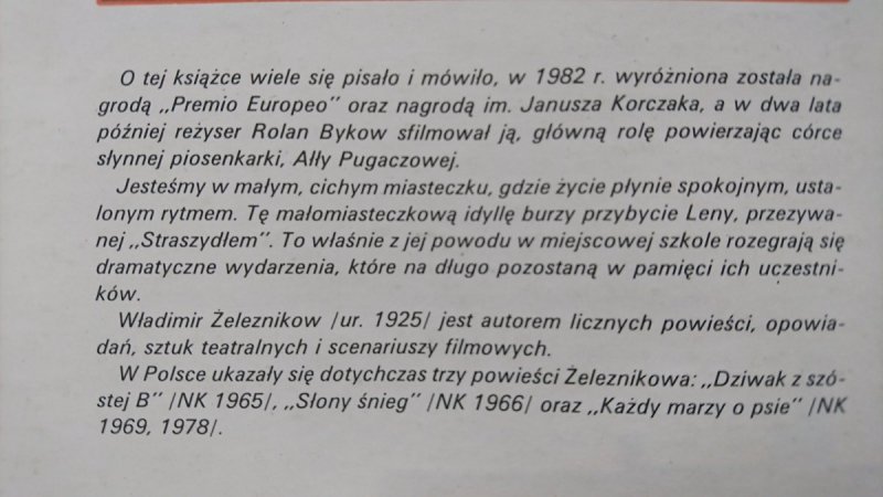 STRASZYDŁO - Władimir Żeleznikow 1989