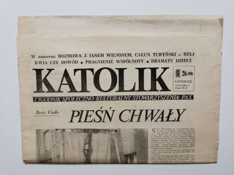 KATOLIK NR 26 (98) KATOWICE 24.VI.1984 r.