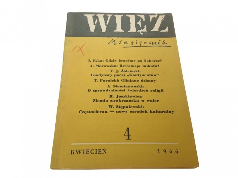WIĘŹ. MIESIĘCZNIK 4 KWIECIEŃ 1966