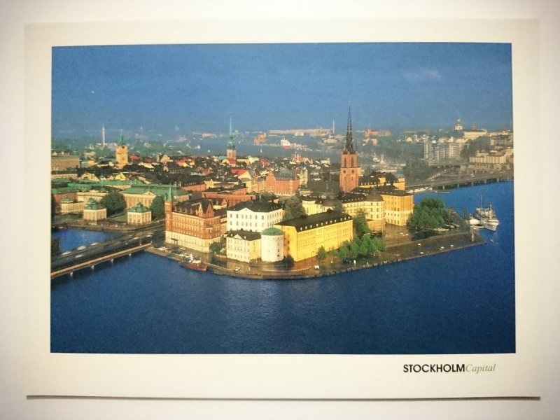 STOCKHOLM CAPITAL. RIDDARHOLMEN AND THE OLD TOWN, VIEW FROM THE CITY HALL