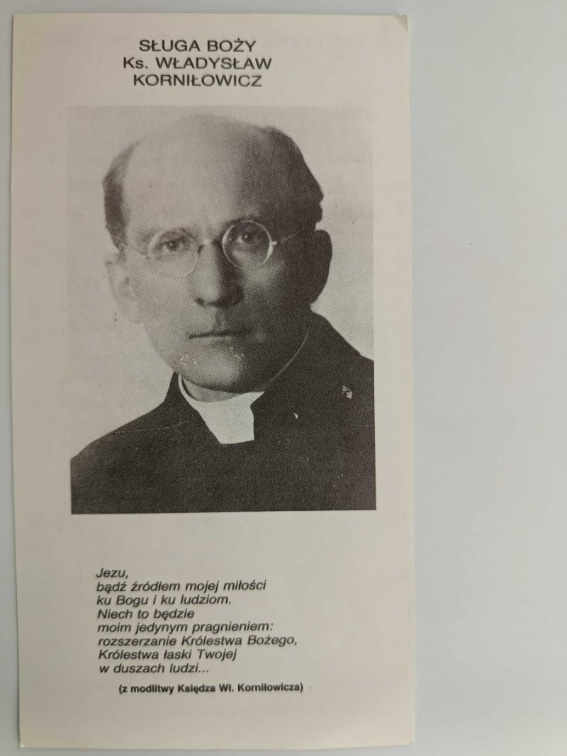 SŁUGA BOŻY KS. WŁADYSŁAW KORNIŁOWICZ