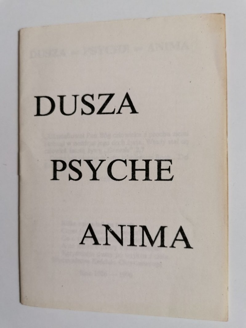 DUSZA PSYCHE ANIMA 1990