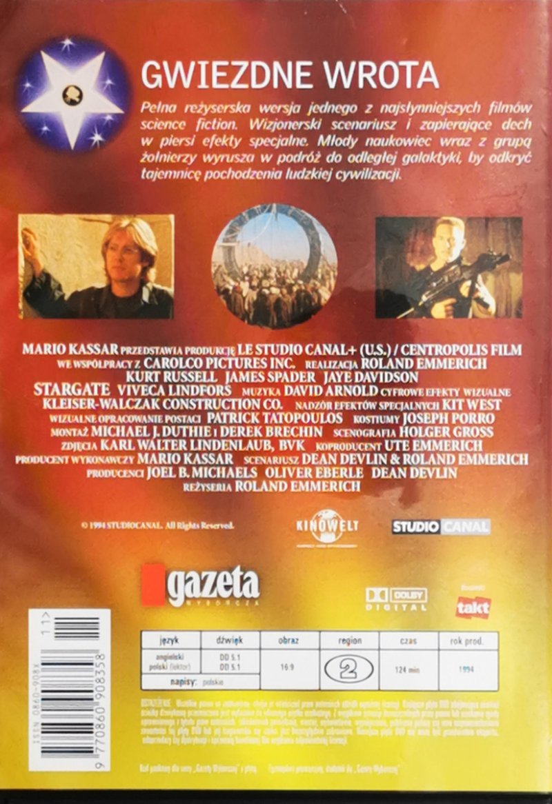 DVD. GWIEZDNE WROTA 