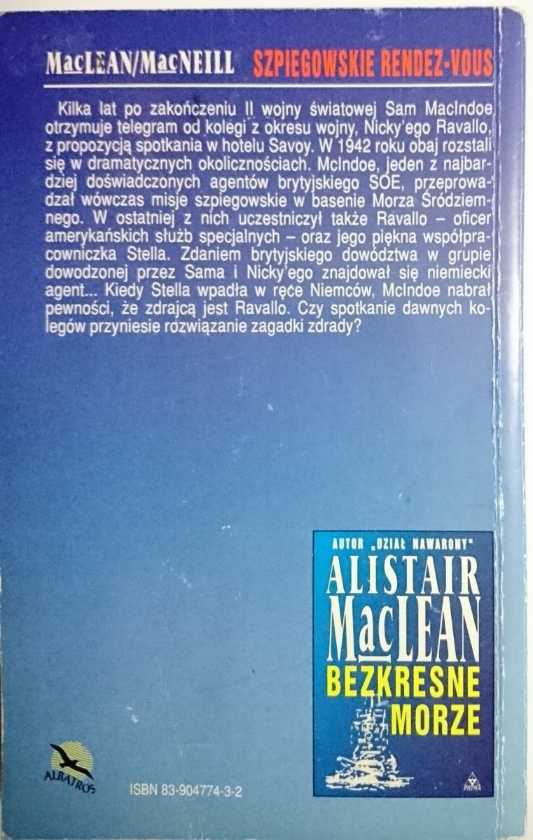SZPIEGOWSKIE RENDEZ-VOUS - Alistair MacLean 1995