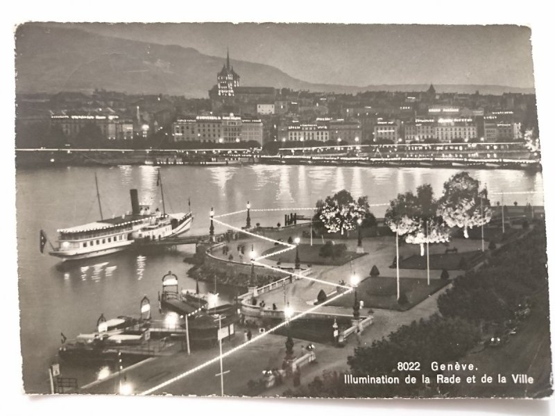 GENEVE. ILLUMINATION DE LA RADE ET DE LA VILLE