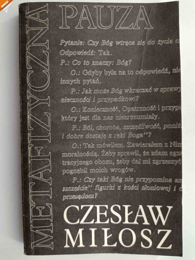 METAFIZYCZNA PAUZA - Czesław Miłosz