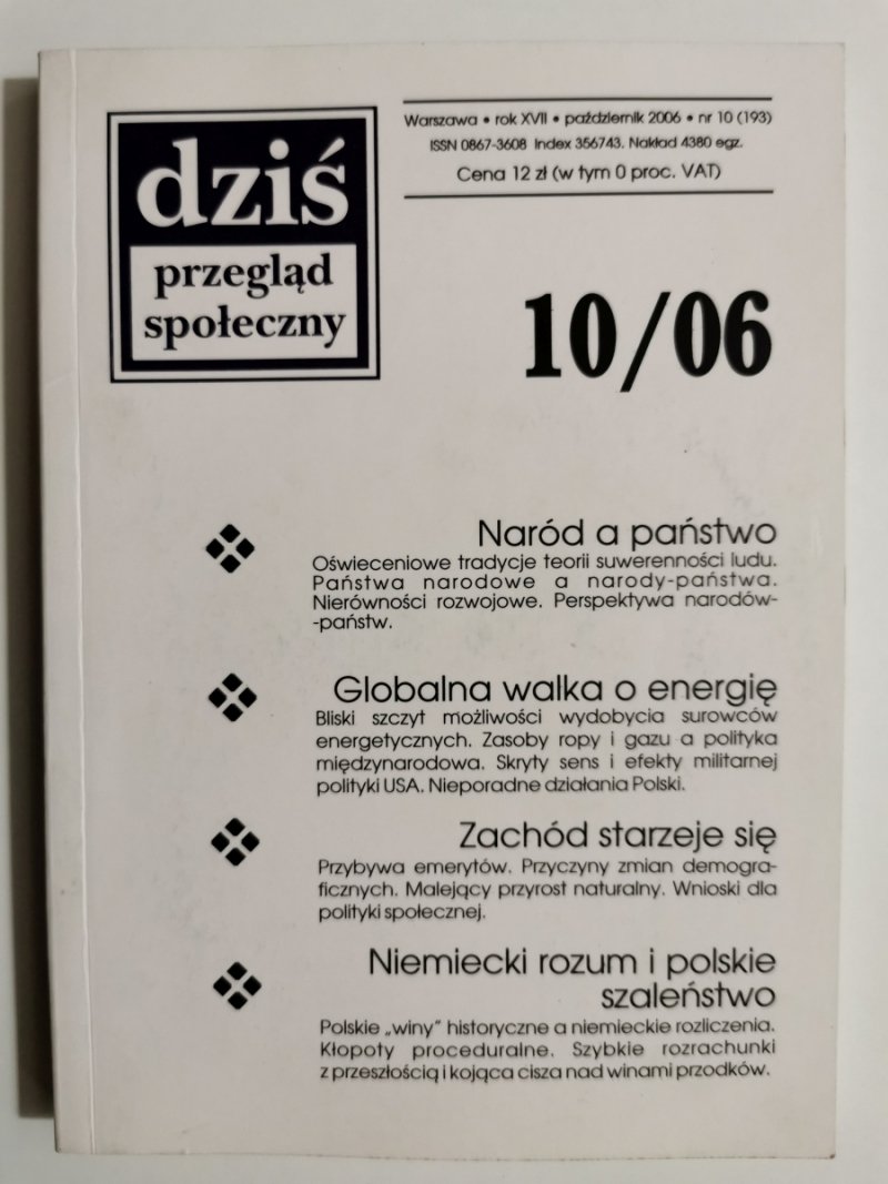DZIŚ PRZEGLĄD SPOŁECZNY 10/06