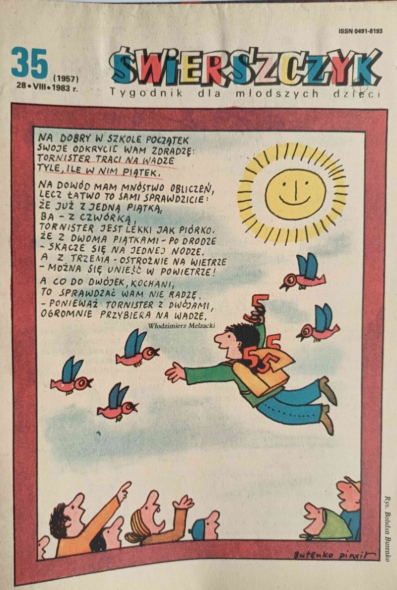 ŚWIERSZCZYK. TYGODNIK DLA MŁODSZYCH DZIECI. 35.28.VII.1983