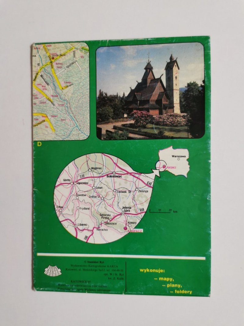 KARPACZ. PLAN MIASTA KARKONOSZE OKOLICE KARPACZA 