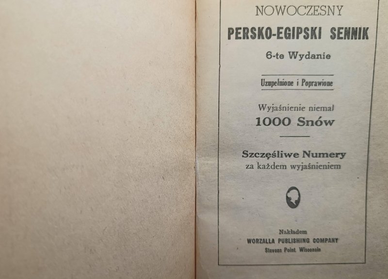 NOWOCZESNY PERSKO-EGIPSKI SENNIK 