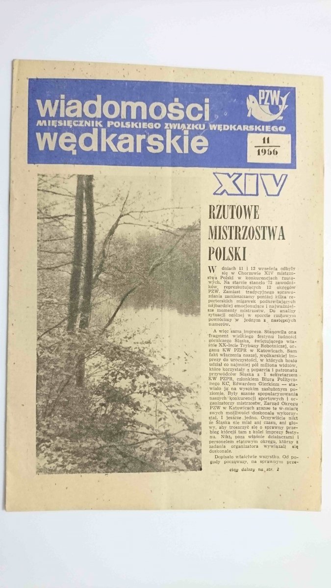 WIADOMOŚCI WĘDKARSKIE NR 11 1966