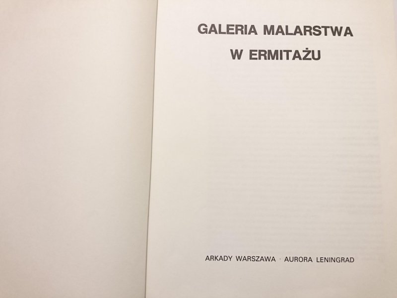 GALERIA MALARSTWA W ERMITAŻU - 1977