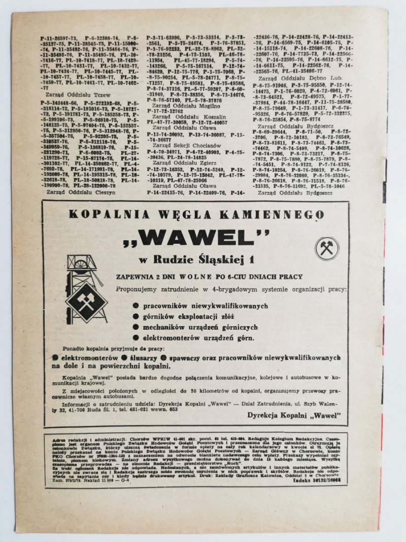 HODOWCA GOŁĘBI POCZTOWYCH NR 5 1979