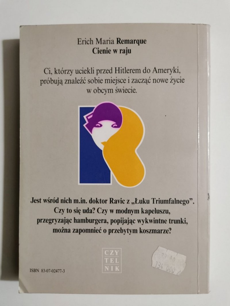 CIENIE W RAJU - Erich Maria Remarque 