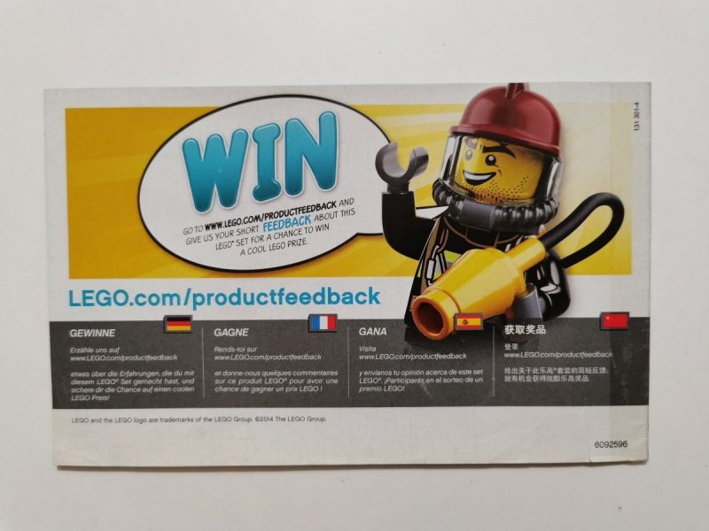 LEGO CITY INSTRUKCJA DO ZESTAWU NR 60034 2014