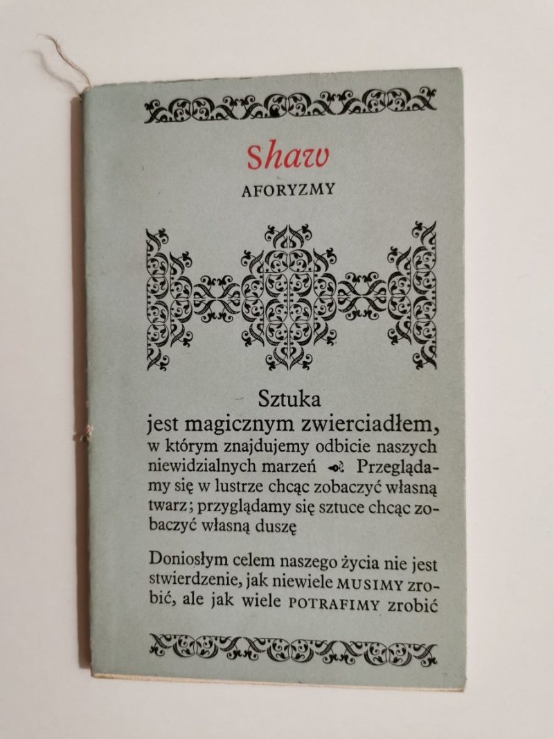 AFORYZMY. GEORGE BERNARD SHAW 1975